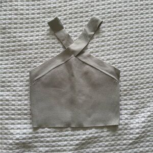 Grey Cross-Strap Women's Top